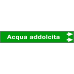 [99C730NAD] 99C730NAD - foglio da 5 etichette fondo verde "ACQUA ADDOLCITA" freccia destra