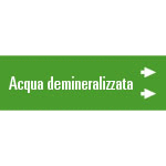 [99C780NBD] 99C780NBD - foglio da 5 etichette fondo verde" ACQUA DEMINERALIZZATA" dx