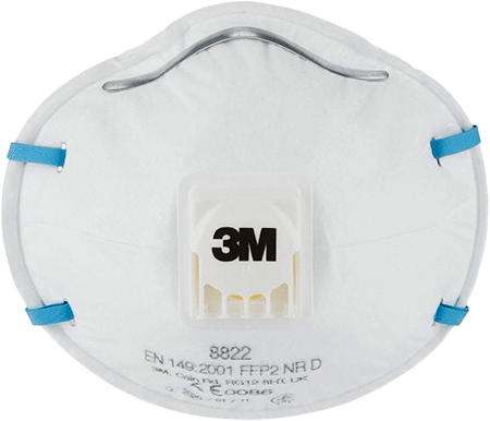 [AP8822] AP8822 - Respiratore 3M 8822 FFP2 per polveri con valvola