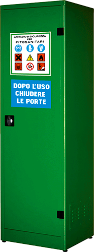 [ARF200] ARF200 - armadio per fitosanitari 1 anta h. 185 cm. colore verde