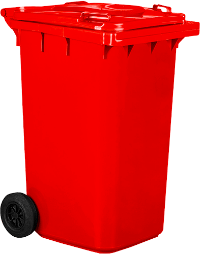 [BIC0240R] BIC0240R - Cassonetto mobile portarifiuti da litri 240 ROSSO