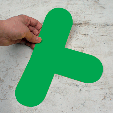 [DMT3G] DMT3G - conf.10 delimitatori ades.pallet a T SAFE IN dim.300x200mm col.VERDE