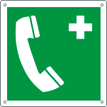 [E15116KS] E15116KS - Etichetta telefono di emergenza solo simbolo EN ISO 7010