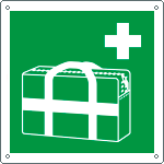 [E15237KS] E15237KS - etichetta autoad.emergenza borsa primo soccorso portatile EN ISO 7010