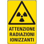 [E17104X] E17104X - Cartello pericolo attenzione radiazioni ionizzanti EN ISO 7010