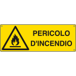 [E1712KS] E1712KS - Etichetta adesiva pericolo incendio EN ISO 7010