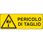 [E17137K] E17137K - Cartello pericolo pericolo di taglio EN ISO 7010