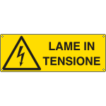 [E1733KS] E1733KS - Etichetta adesiva lame in tensione EN ISO 7010