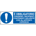 [E1942H] E1942H - Cartello chiudere recipiente solvente con coperchio EN ISO 7010