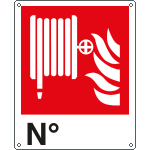 [E20160KS] E20160KS - Etichetta adesiva lancia antincendio/naspo N. EN ISO 7010