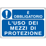 [E2655] E2655 - Cartello obbligo l'uso dei mezzi di protezione EN ISO 7010