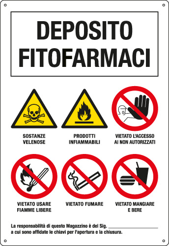 [E35230S] E35230S - Etichetta autoadesiva Deposito Fitofarmaci
