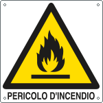 [E400203K] E400203K - Cartello pericolo pericolo incendio EN ISO 7010
