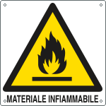 [E400205K] E400205K - Cartello pericolo materiale infiammabile EN ISO 7010