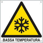 [E403601X] E403601X - Cartello pericolo bassa temperatura EN ISO 7010