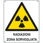 [E410602K] E410602K - Cartello pericolo radiazioni zona sorvegliata EN ISO 7010