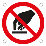[E49715M] E49715M - Cartello bordo macchina divieto non toccare EN ISO 7010