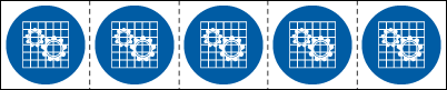 [E49863MS] E49863MS - foglio n.5 etichette adesive 60x60 Obbligo controll protez EN ISO 7010