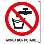 [E610301W] E610301W - Cartello divieto Acqua non potabile EN ISO 7010