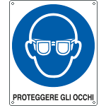 [E615101KS] E615101KS - Etichetta adesiva obbligo proteggere gli occhi EN ISO 7010