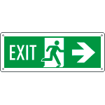 [E720202KS] E720202KS - Etichetta Exit freccia a destra EN ISO 7010
