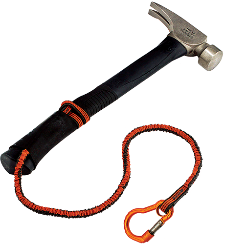 [EDS310] EDS310 - cordino elastico porta attrezzi 96-123 cm nero/arancio 1 moschettone