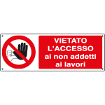 [EF1814K] EF1814K - cartello autoadesivo EasyFix  vietato l'accesso ai non..