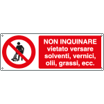 [EF1841K] EF1841K - cartello autoadesivo EasyFix  non inquinare non versare