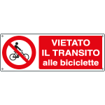 [EF1875K] EF1875K - cartello autoadesivo EasyFix vietato il transito alle biciclette