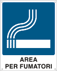 [EF20167X] EF20167X - cartello adesivo EasyFix area fumatori