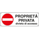 2191 - Cartello divieto accesso proprieta' privata