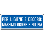 2329 - Cartello informazione Per l'igiene e decoro