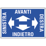 2660 - Cartello Indietro avanti destra sinistra