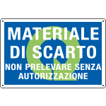2683 - Cartello qualità MATERIALE DI Scarto