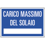 3103 - Cartello informazione CARICO MASSIMO DEL SOLAIO