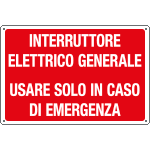 3141 - Cartello informazione INTERR.ELETTR.GENERALE