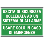3179 - Cartello uscita sicurezza collegata sistema