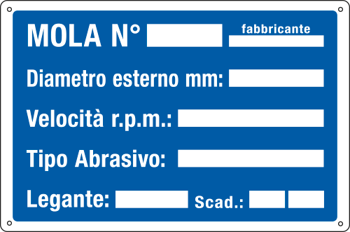 3180 - Cartello informazione MOLA N. Diam.est.Veloc