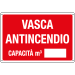 3196 - Cartello informazione VASCA ANTINCENDIO