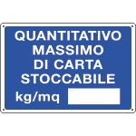 3198 - Cartello informazione QUANTITATIVO MA per DI cartello A