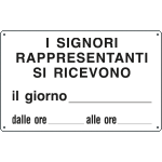 3324 - Cartello I SIGG.RAPPRESENTANTI etc.