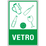 3504 - cartello rifiuti "VETRO"