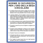 3706 - Cartello NORME USO SEGA CIRCOLARE