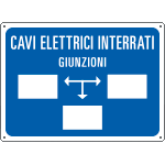 4831 - Cartello informazione cavi  ELETTRICI INTERRATI GIUN.