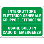 4838 - Cartello informazione INTERR.GEN.GRUPPO ELETTROGEN