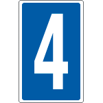 8654 - Cartello numero 4 per contrassegnare