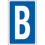 8662 - Cartello lettera B per contrassegnare