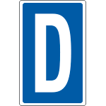 8664 - Cartello lettera D per contrassegnare