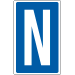 8672 - Cartello lettera N per contrassegnare