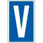 8679 - Cartello lettera V per contrassegnare